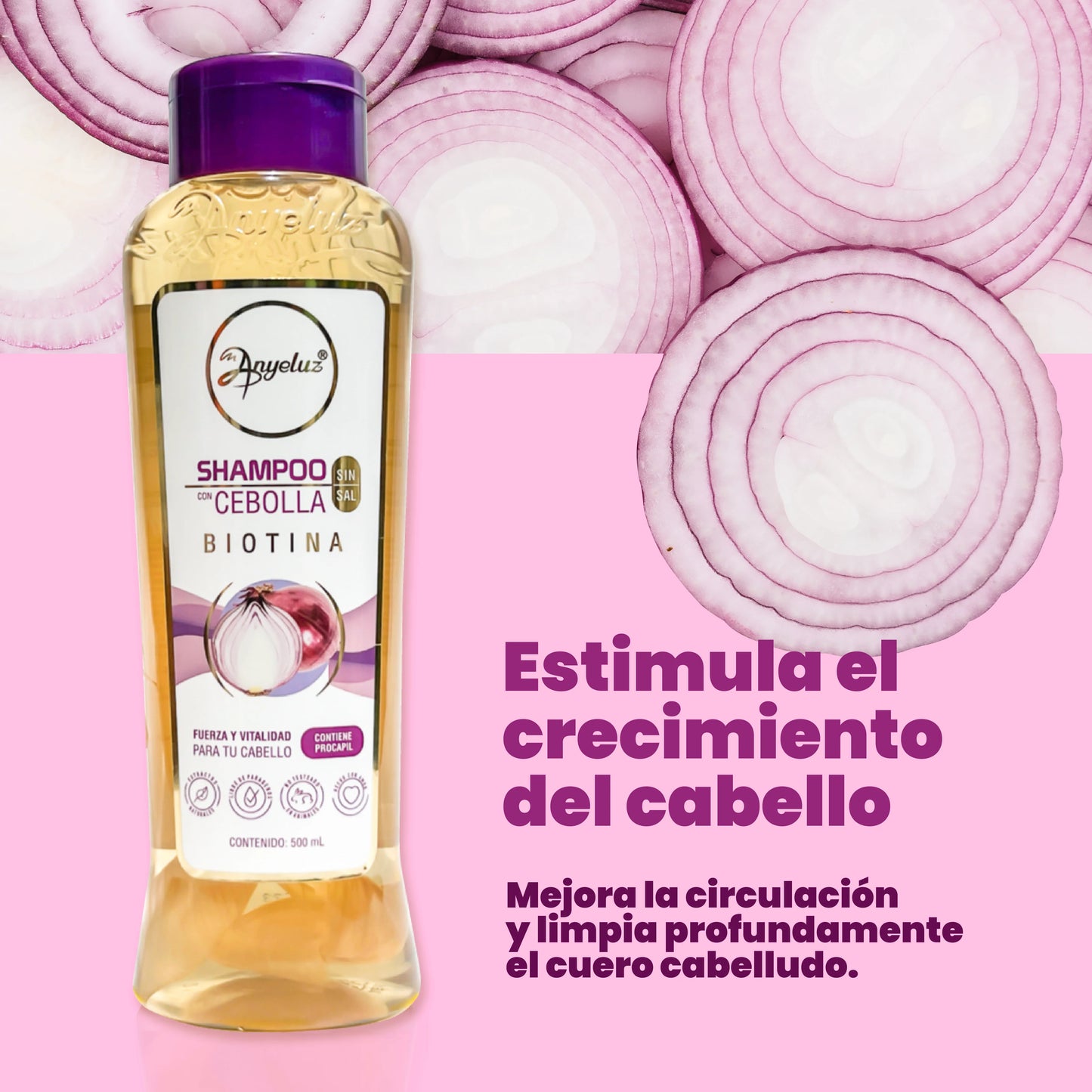 ANYELUZ- 🔥SHAMPOO DE CEBOLLA SIN SAL🎁 REGALO PARA EL HOGAR